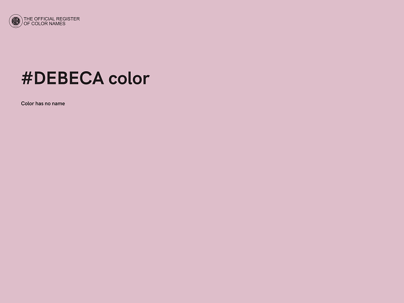 #DEBECA color image