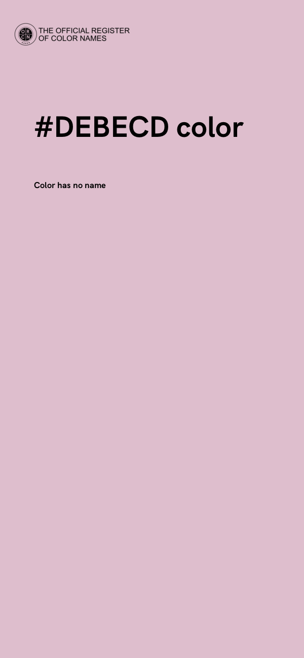 #DEBECD color image
