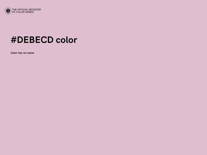 #DEBECD color image