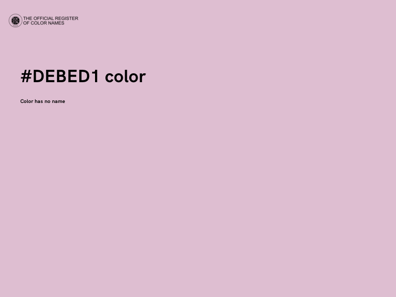 #DEBED1 color image