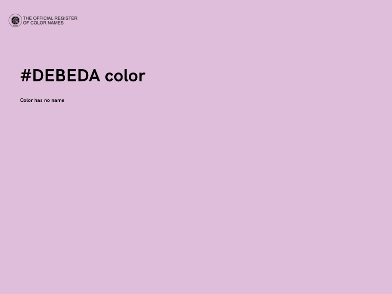 #DEBEDA color image