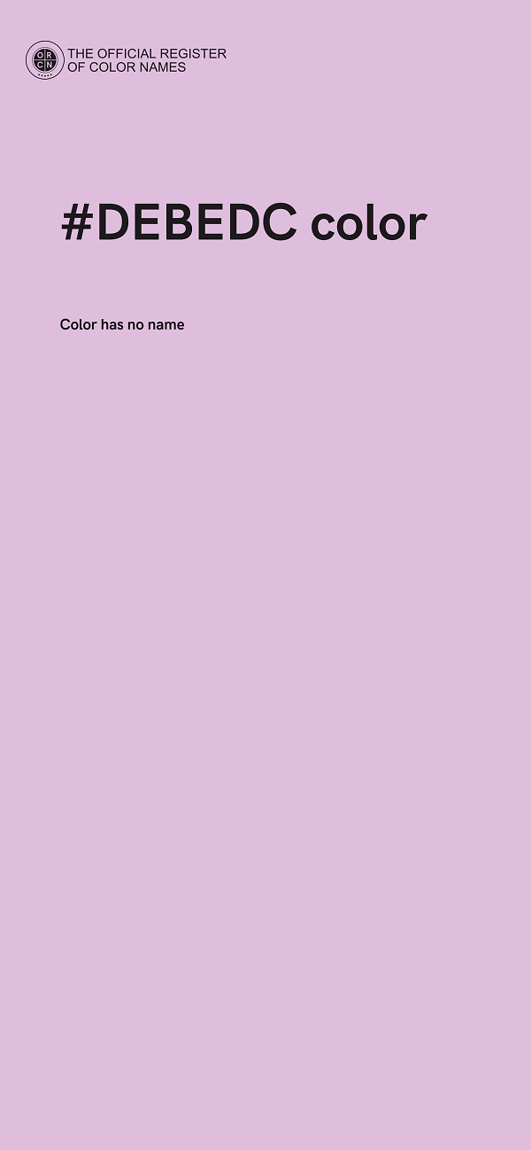 #DEBEDC color image
