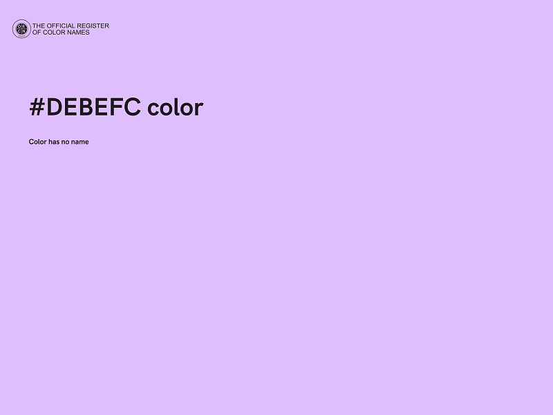 #DEBEFC color image