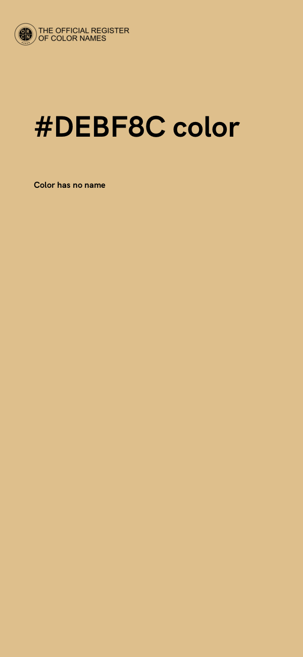 #DEBF8C color image