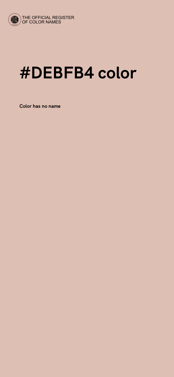 #DEBFB4 color image