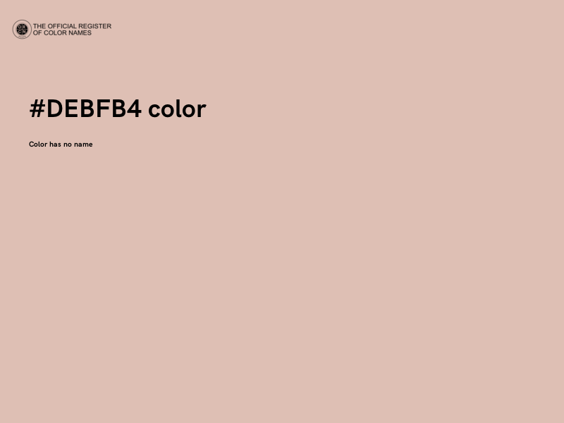 #DEBFB4 color image