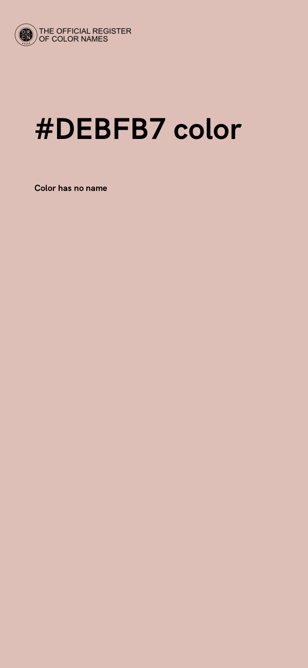 #DEBFB7 color image