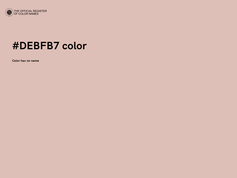 #DEBFB7 color image