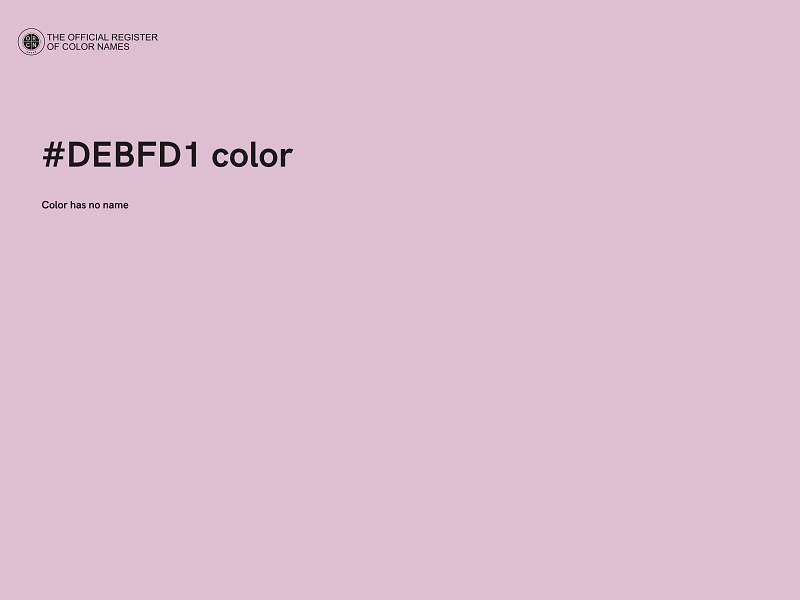 #DEBFD1 color image