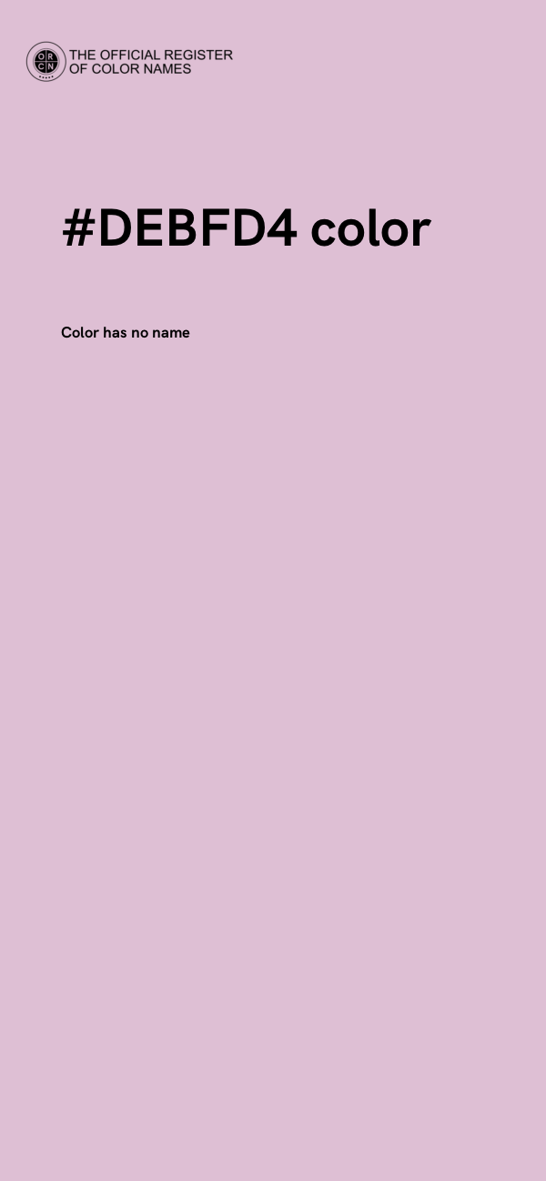 #DEBFD4 color image