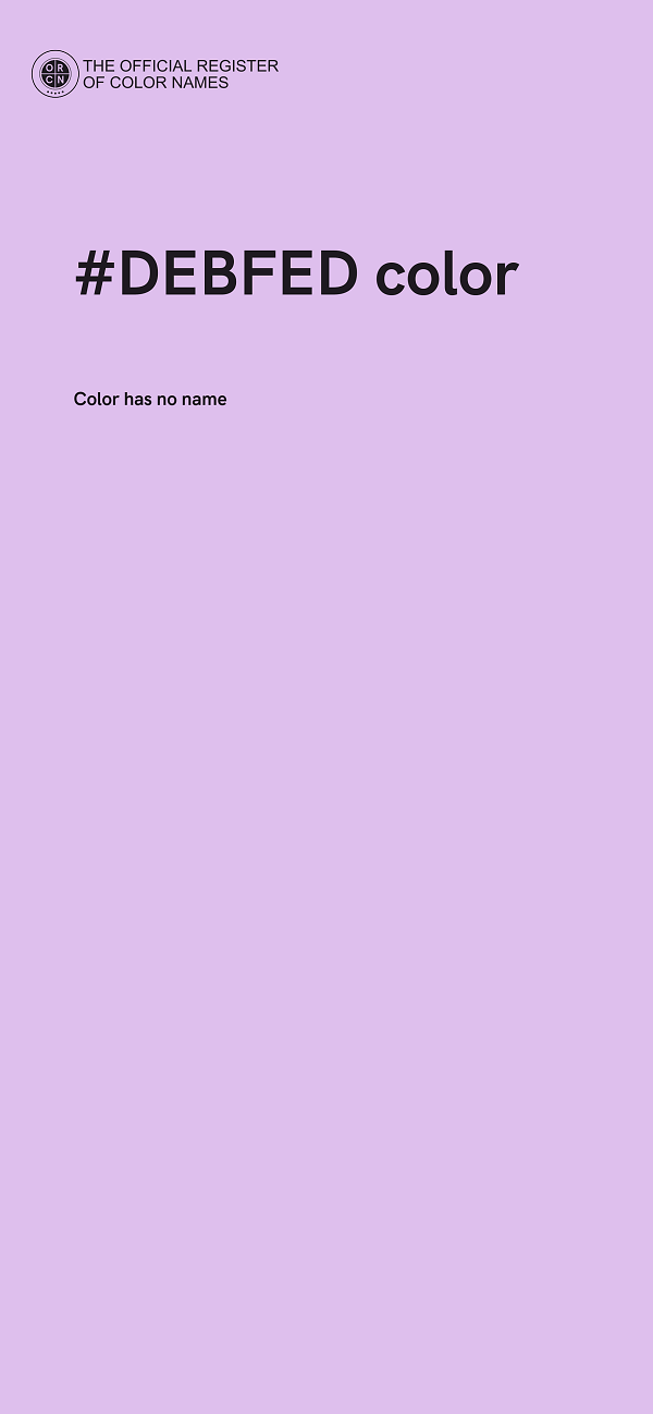 #DEBFED color image