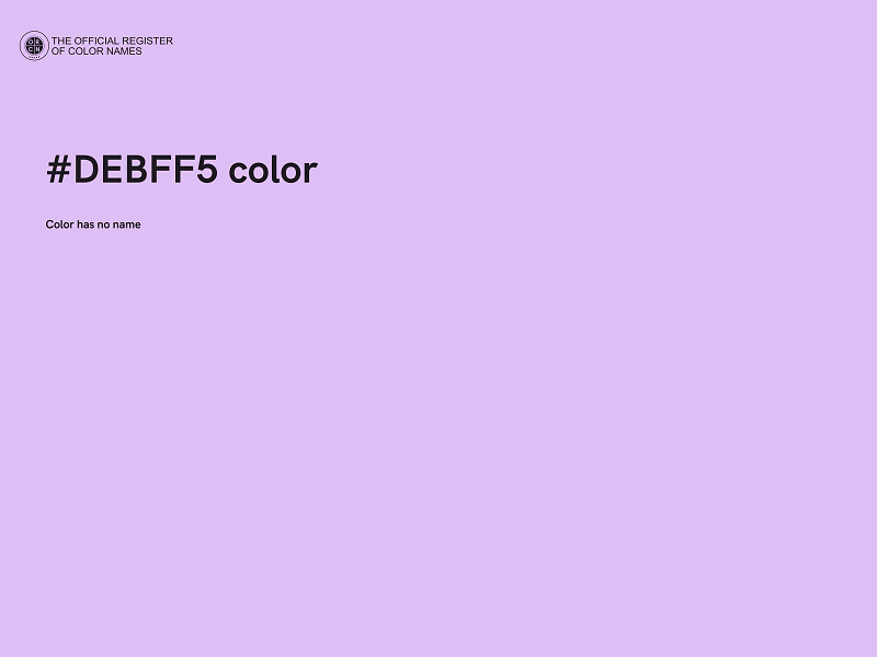 #DEBFF5 color image