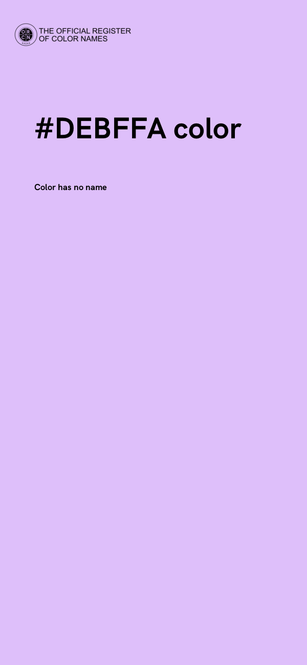 #DEBFFA color image