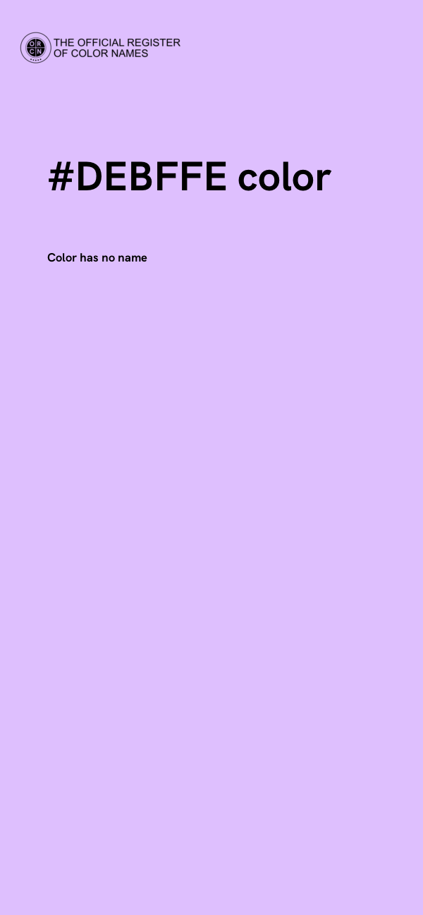 #DEBFFE color image