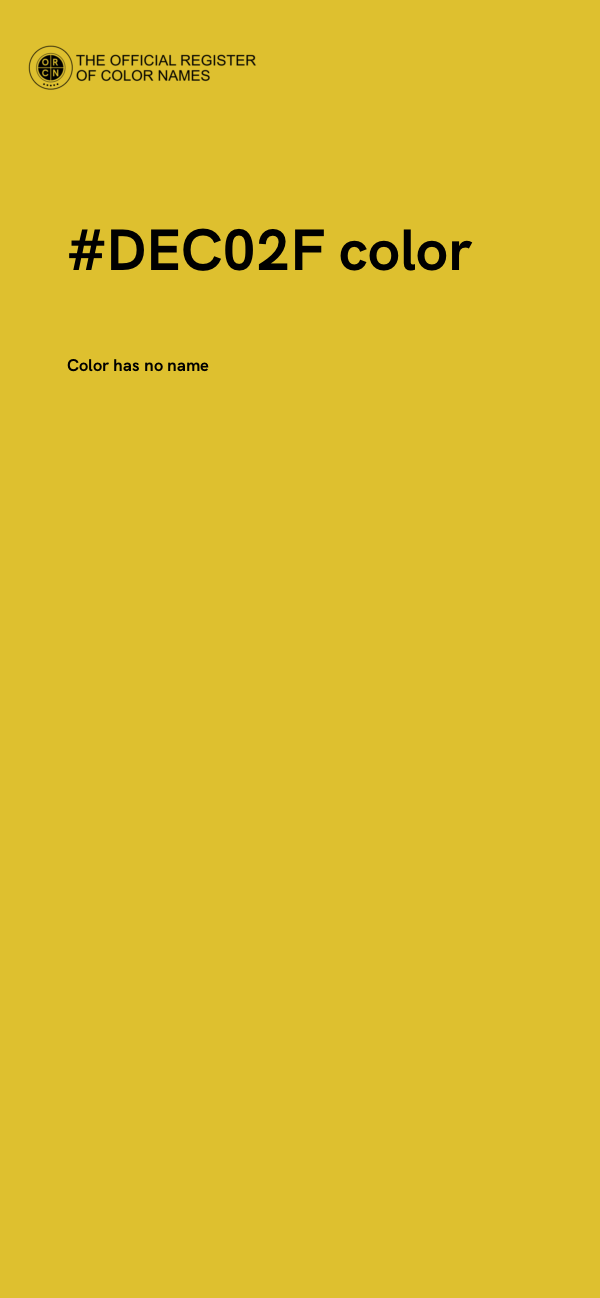 #DEC02F color image