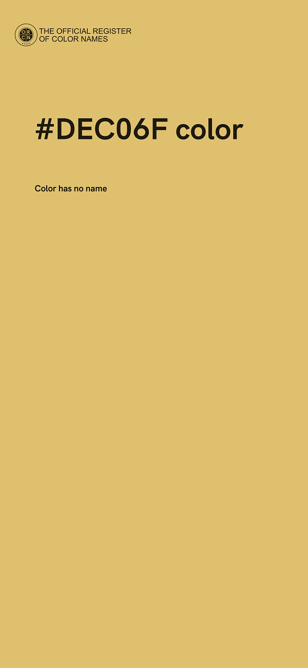 #DEC06F color image