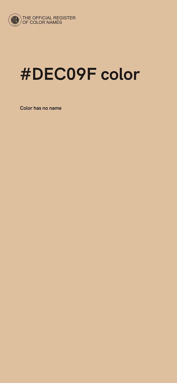 #DEC09F color image