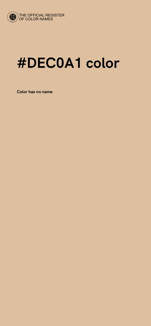 #DEC0A1 color image