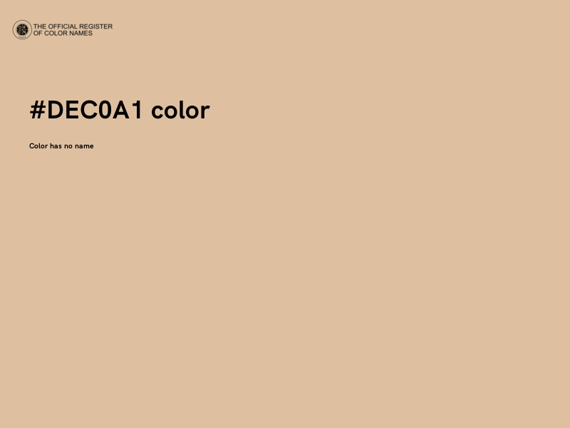 #DEC0A1 color image