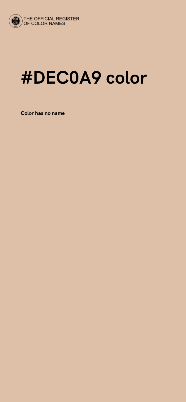 #DEC0A9 color image