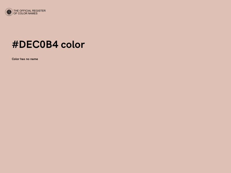 #DEC0B4 color image