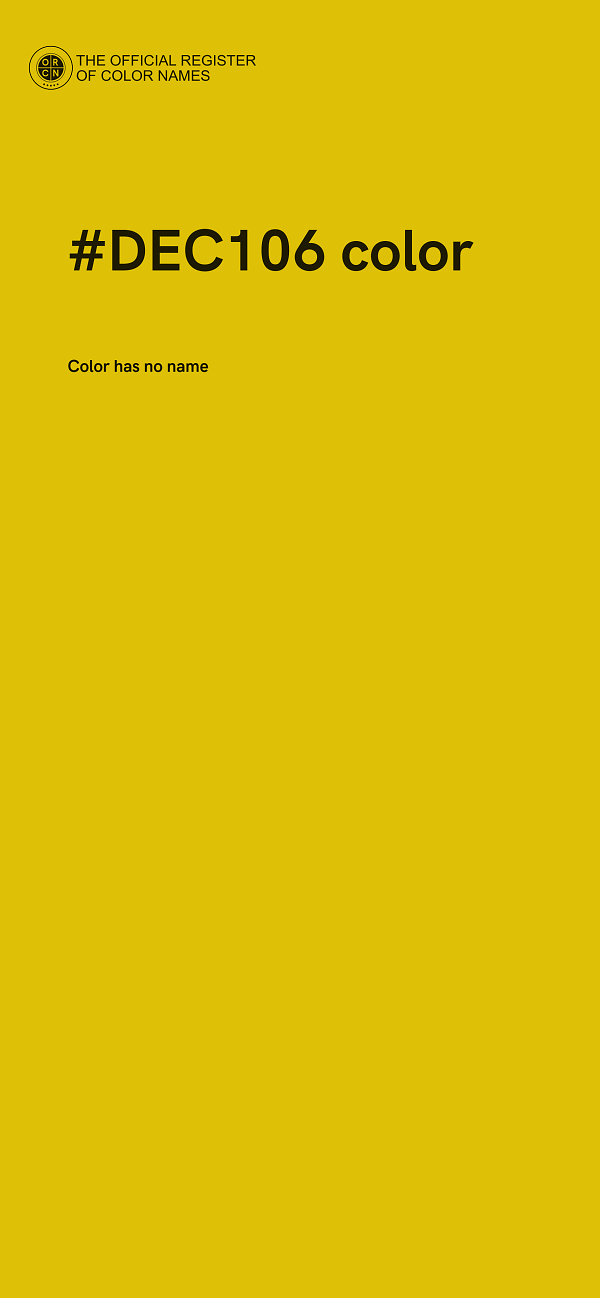 #DEC106 color image