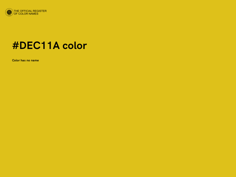 #DEC11A color image