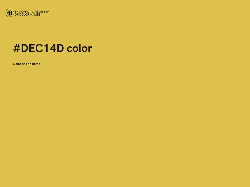 #DEC14D color image