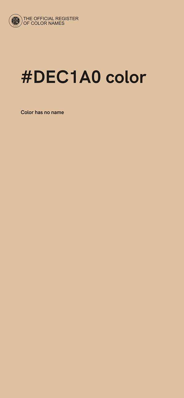 #DEC1A0 color image