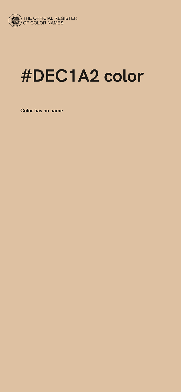 #DEC1A2 color image