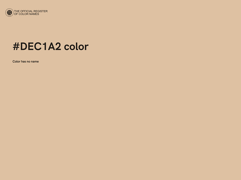 #DEC1A2 color image