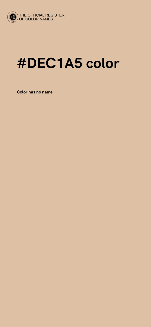 #DEC1A5 color image