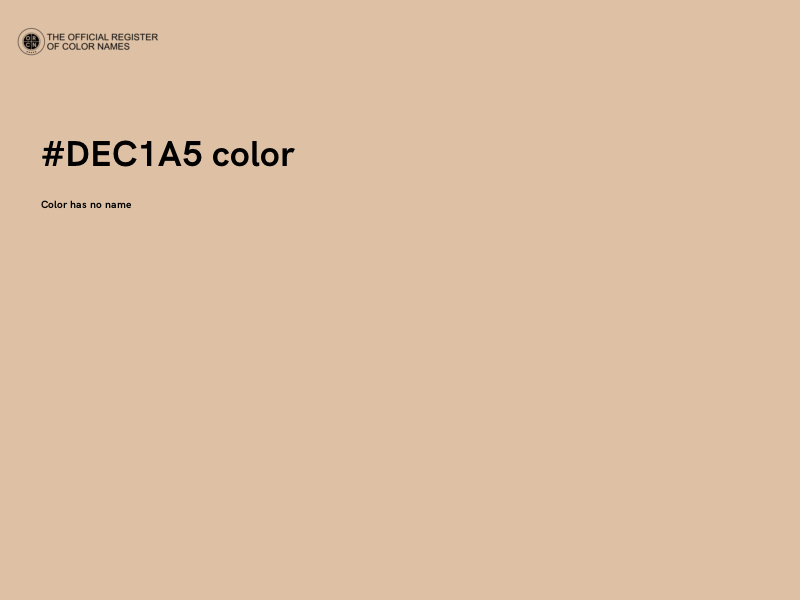 #DEC1A5 color image
