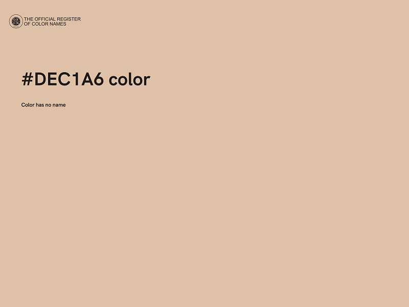 #DEC1A6 color image