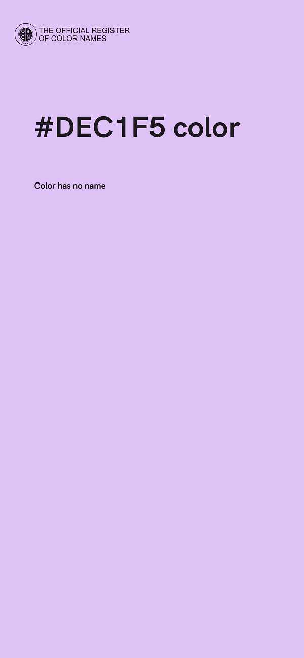 #DEC1F5 color image