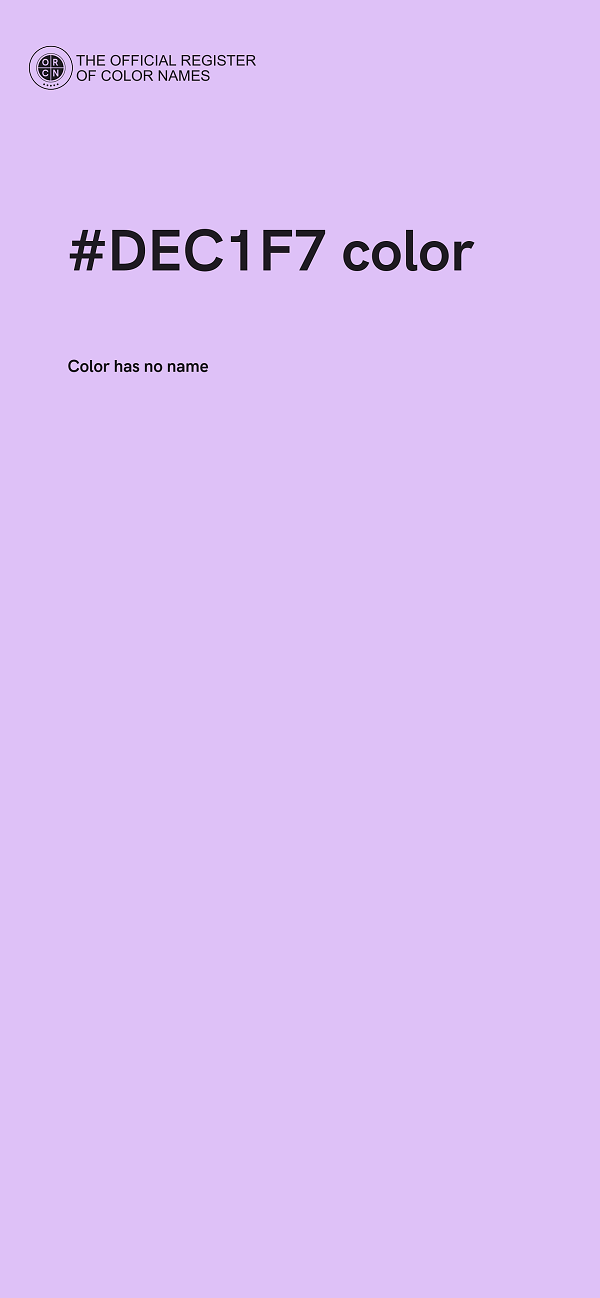 #DEC1F7 color image