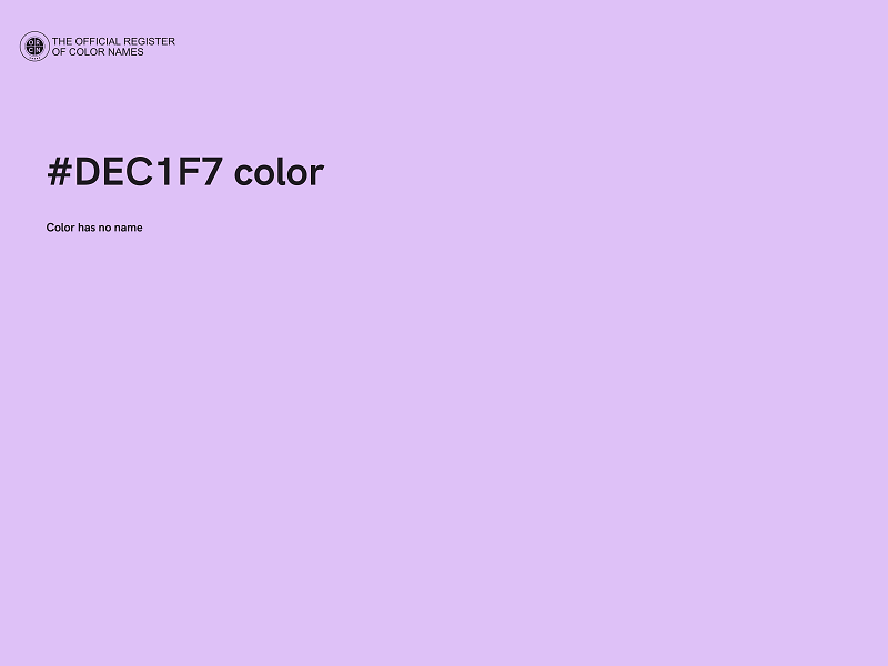 #DEC1F7 color image