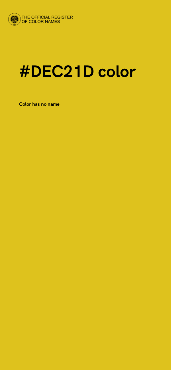 #DEC21D color image
