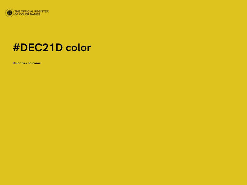 #DEC21D color image