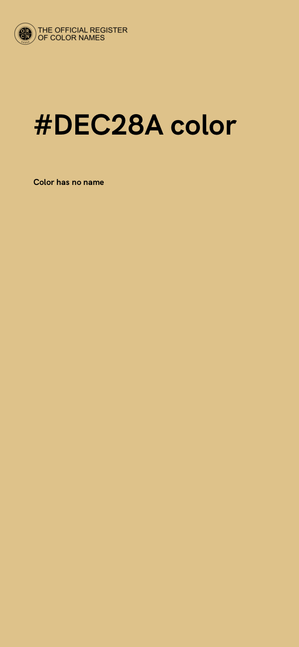 #DEC28A color image