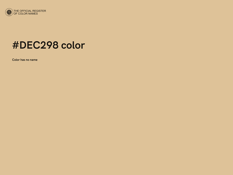 #DEC298 color image