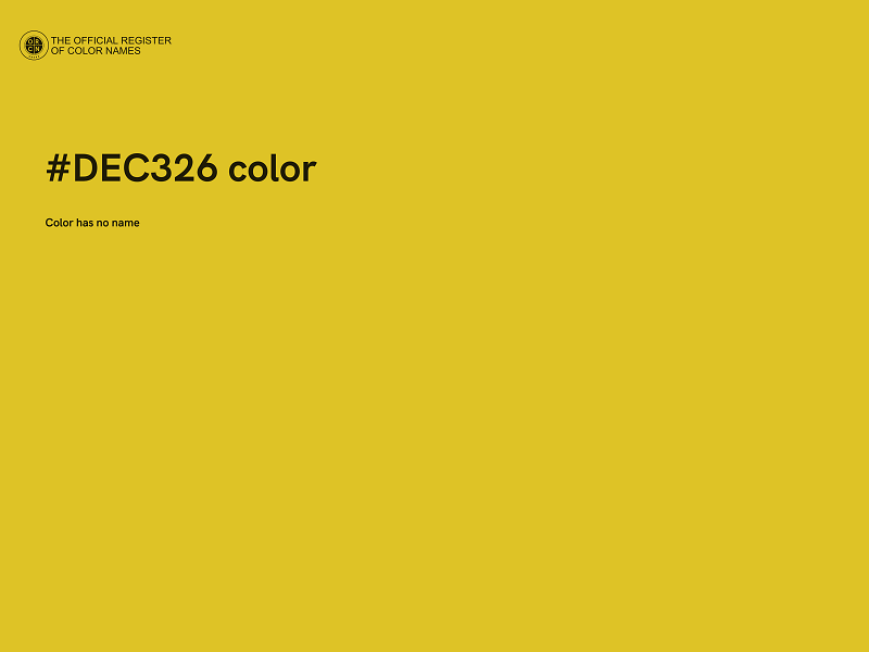 #DEC326 color image
