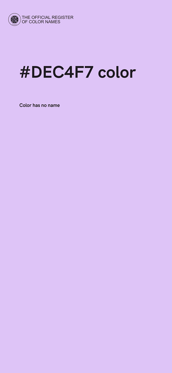 #DEC4F7 color image