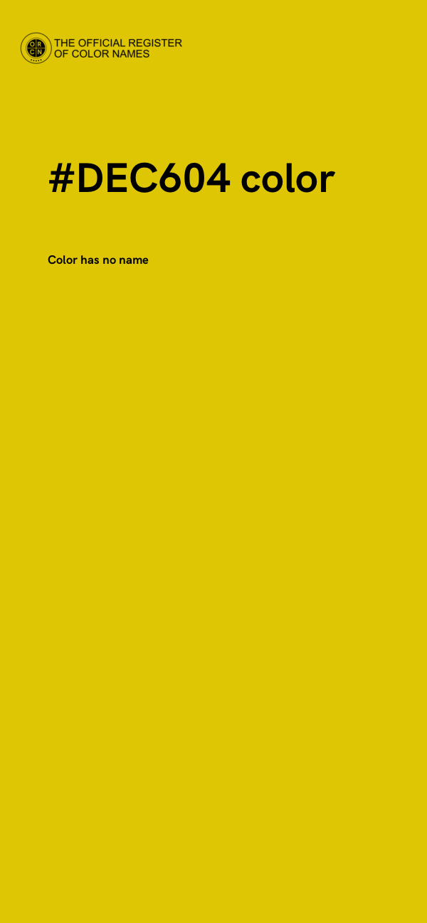 #DEC604 color image