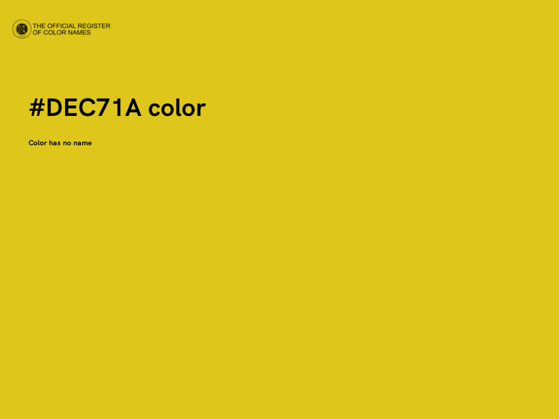 #DEC71A color image