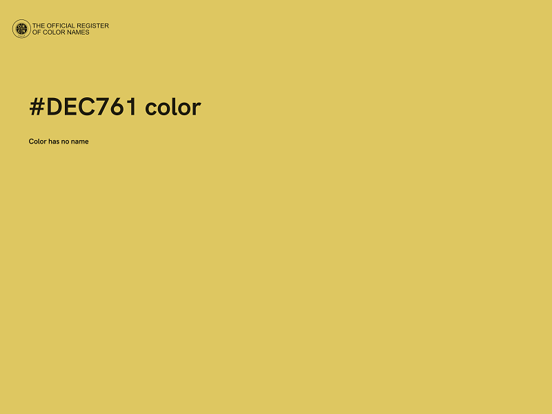 #DEC761 color image