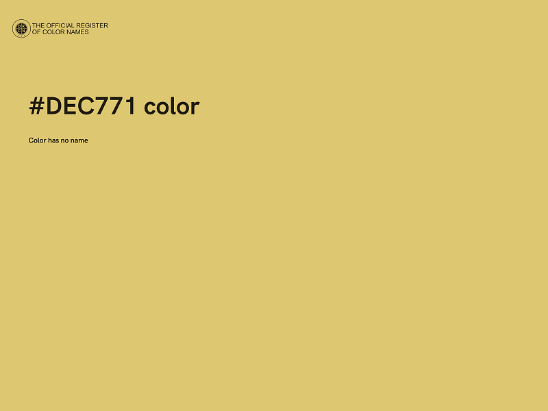 #DEC771 color image