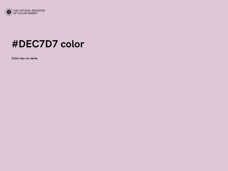 #DEC7D7 color image