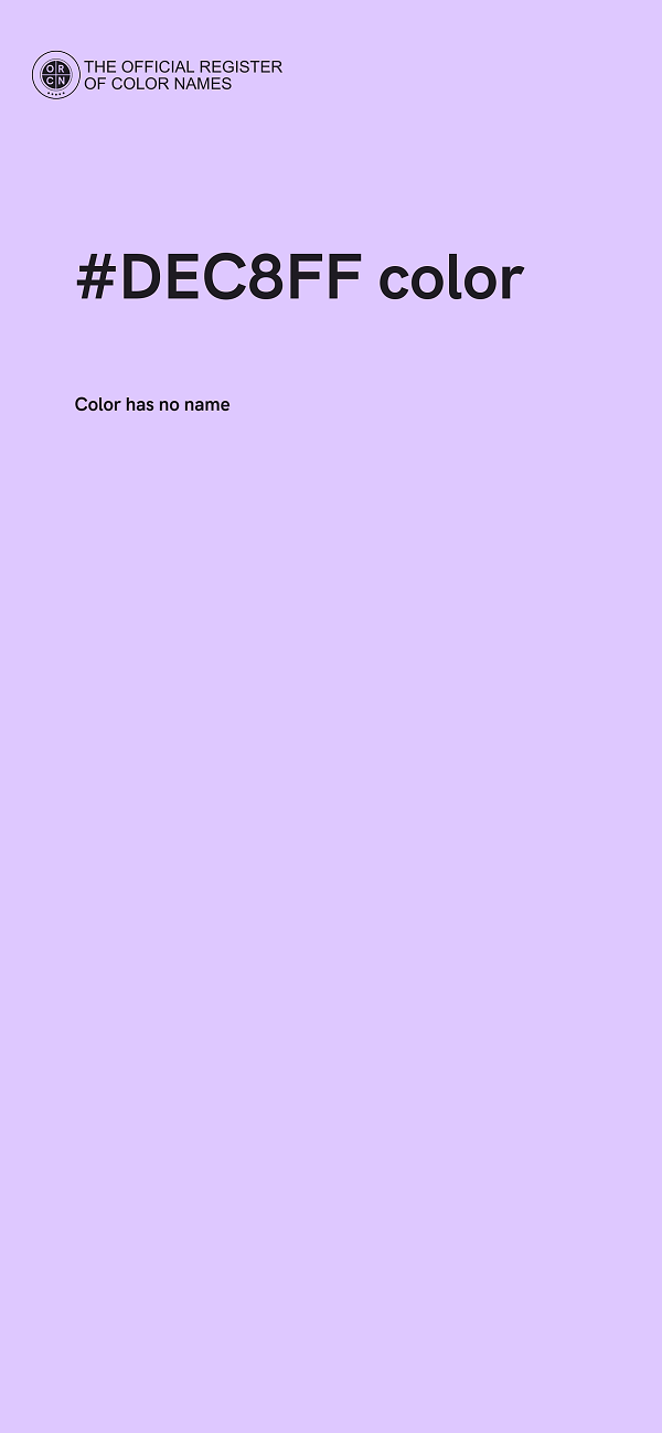 #DEC8FF color image