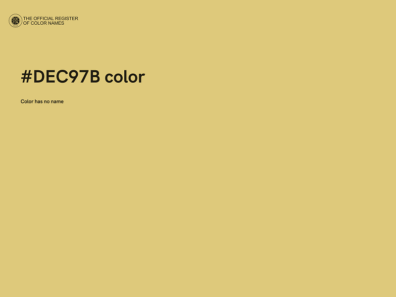 #DEC97B color image